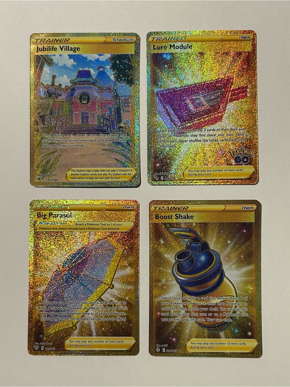 Lot of 4 secret rare Pokémon cards